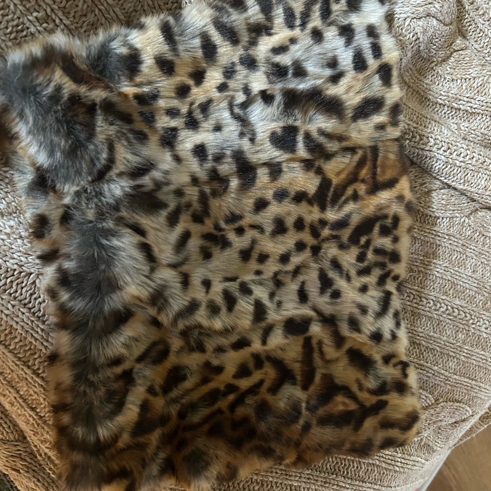 White House Black Market Leopard Print muff.  So cute!